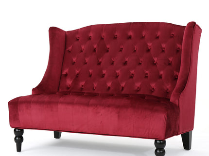 Nurturing - Upholstered Loveseat With Wing Back And Diamond Tufting