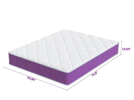 10" Hybrid Mattress With Individual Pocket Coils And Memory Foam