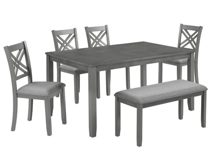 Kitchen Dining Set, Rectangular Dining Table & Upholstered Chairs