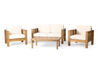 Beige / 4 Pc. Sofa, 2 Chairs, Table