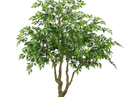 Artificial Banyan Tree With A Trunk And Lifelike Leaves, For Indoor And Outdoor Use - Green