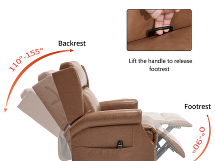 Manual Recliner Chair  With Heavy Duty Motion Mechanism, 8 Vibrating Nodes And 3 Massage Modes For Living Room