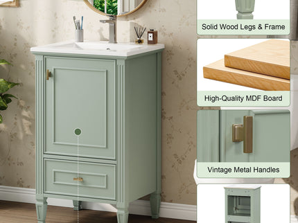 Retro Bathroom Vanity With Sink