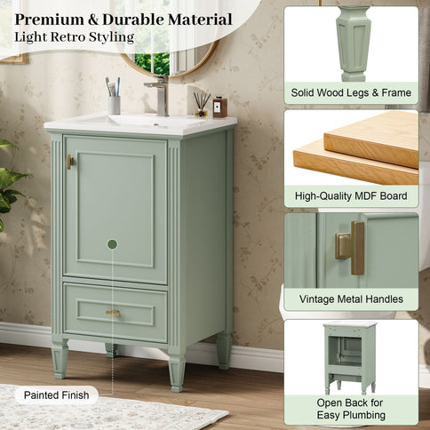 Retro Bathroom Vanity With Sink