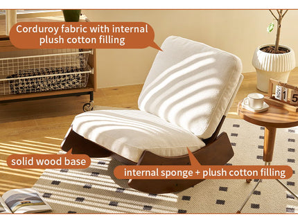 Comfortable High-Quality Upholstery Glider Rocking Chair