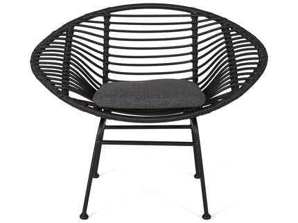 Cordella - Outdoor Woven Wicker Chairs With Cushions, (Set of 2)