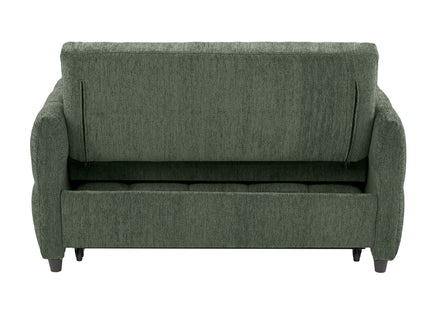 Loveseat Sofa Pull-Out Bed With Adjustable Backrest, 3 USB Ports And 2 Lumbar Pillows For Living Room