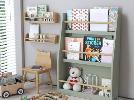 3 Tier Book Shelf, Compact Storage For Bedrooms