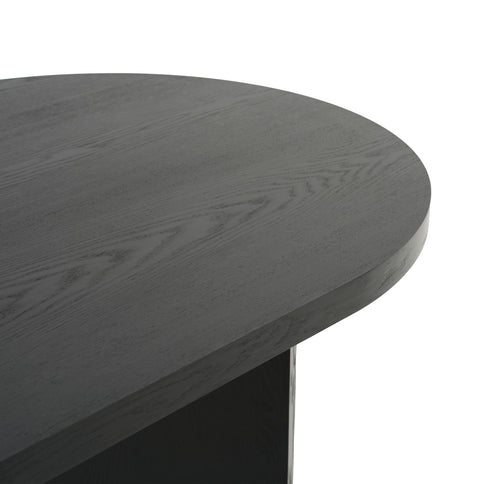 Dining Table With Curved Legs - Black