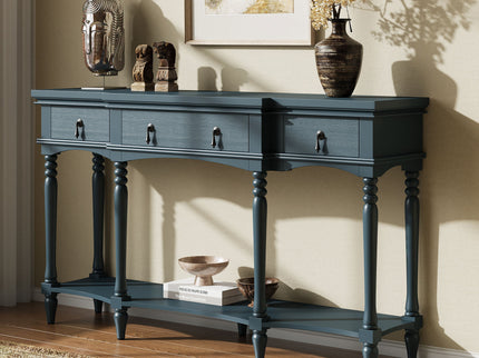 Retro Console Table With 3 Soft Close Drawers