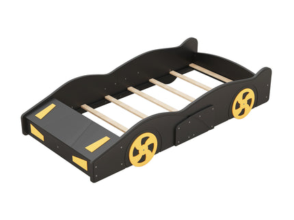 Race Car Shaped Platform Bed With Wheels And Storage