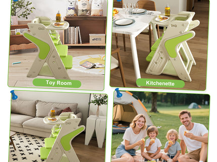 Multifunctional Growing Up Dining Chair With Adjustable Height And 5 Point Seat Belts
