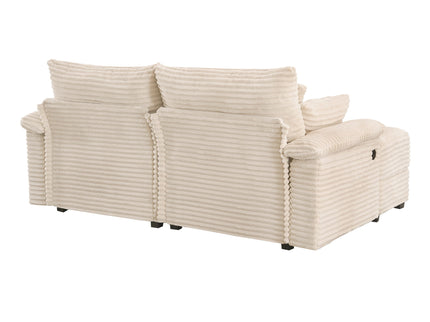 Double Chaise Lounge Set With Reversible Storage Ottomans, USB Port