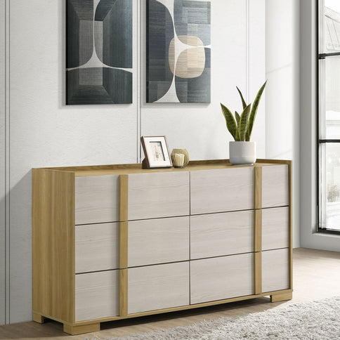 Lincoln - 6 Drawer Dresser - Natural