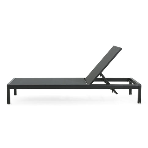 Outdoor Patio Chaise Lounge With 5 Reclining Positions
