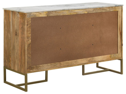 Paloma - 3 Door Herringbone Accent Cabinet - Natural