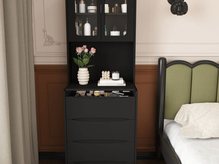 3 In 1 Vanity Table With LED Mirror & Storage Stool For Bedroom