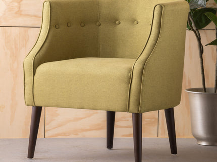 Contemporary Upholstered Club Chair With Button Tufting