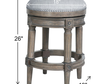 Rustic Elegance Backless Swivel Stool
