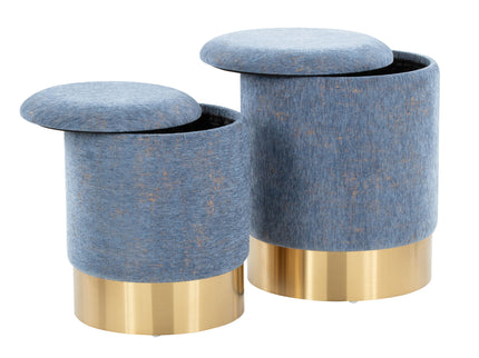 Marla - Contemporary Nesting Ottoman Set