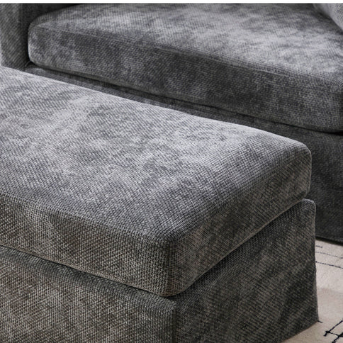 Accent Chair With Ottoman, Includes 2 Bolster Pillows