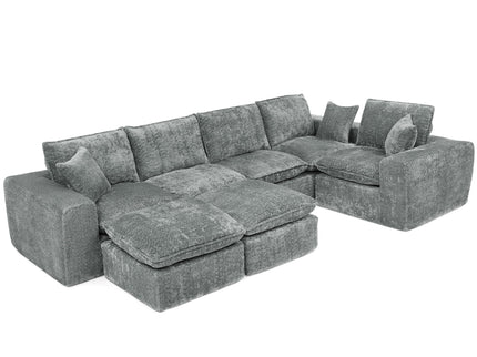 Sectional Sofa With Moveable Ottoman
