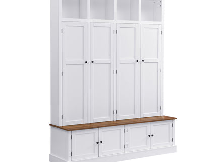 Hall Tree With Bench And Cabinet