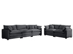 Dark Gray / 2 Pc. 3 Seater Sofa, 2 Seater Sofa