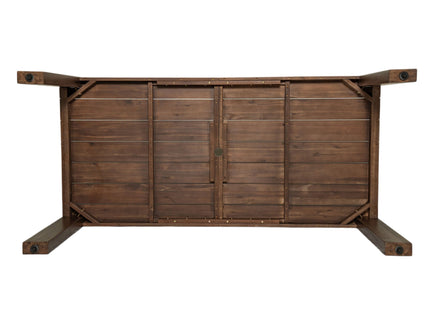 Rustic Patio Dining Set For 6 With Removable Cushions