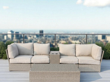 Stylish Modular Wicker Patio Seating Group