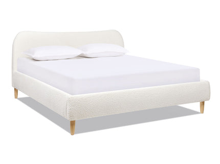 Roman - Curved Headboard Upholstered Platform Bed