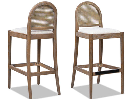 Panama - Curved Back Cane Bar Stool (Set of 2)