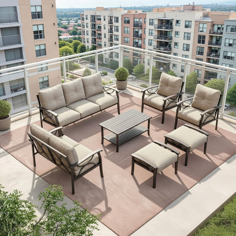 Patio Furniture Set & Coffee Table For Backyard