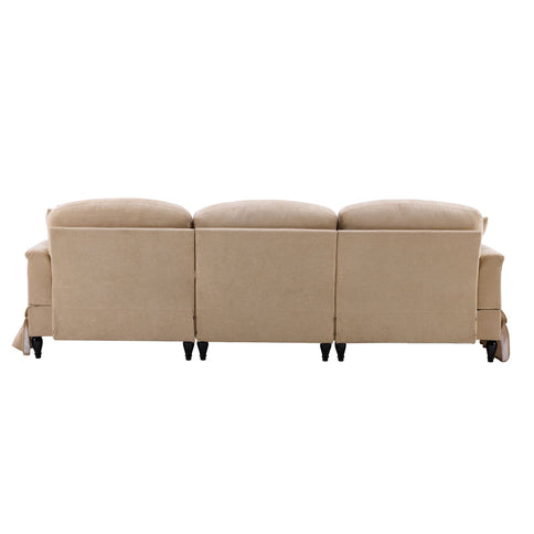 Cloud Sofa With Removable Ruffled Skirt With Ottoman And Flared Arms