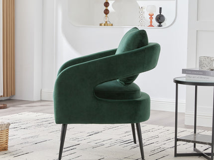 Open Back Accent Chair, Round Sofa Lounge Armchair