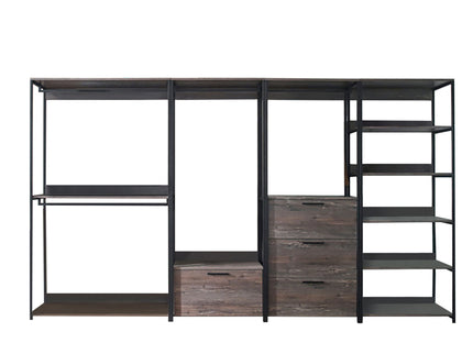Monica - Walk-In Closet System, Extra Storage Space - Rustic