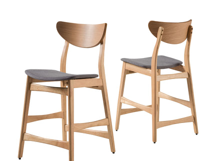 Retro Modern Counter Height Chair Set With Cushioned Seats