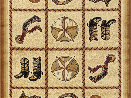 Tribes - 5'3" X 7'3" Southwest Area Rug - Beige