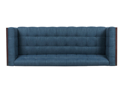 Contemporary Mid-Century Charm 3 Seater Sofa With Button Tufted Waffle Stitching