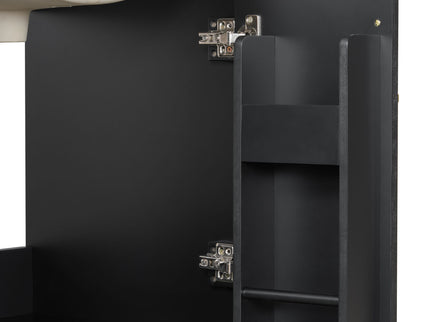 Bathroom Vanity With Sink, 1 Divided Drawer And 2 Soft Close Doors With Double Shelf