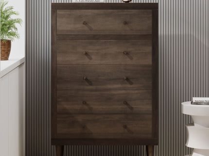 Nystrom - Mid Century Modern 5 Drawer Dresse