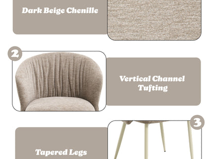 Ogin - Arm Chair (Set of 2) - Beige / Natural