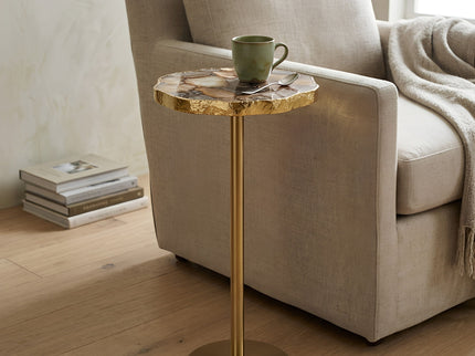 Champaign - Round Accent Table - Gold