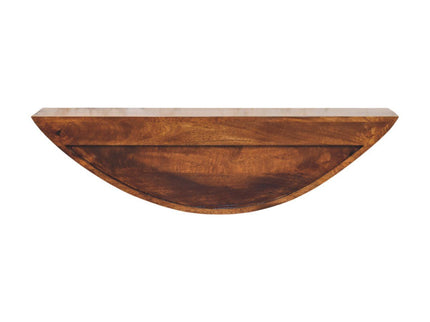 Crescent - Floating Wall Shelf - Brown