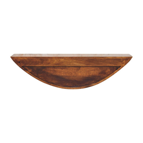 Crescent - Floating Wall Shelf - Brown