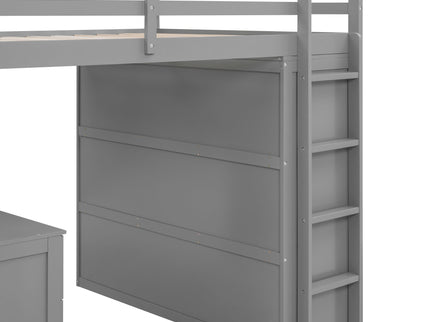 Loft Bed With Drawers, Desk, And Wardrobe