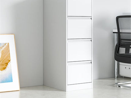 Durable Metal 3 Drawer File Cabinet With Lock For Office Storage
