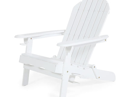Zenithia - Outdoor Foldable Adirondack Chair With 2 Cup Holders