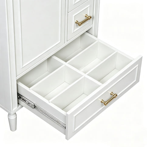 Modern Bathroom Vanity With Sink, Soft Close Doors, 3 Drawers