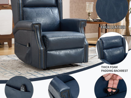 Manual Recliner Chair With Heavy Duty Motion Mechanism, 8 Vibrating Nodes And 3 Massage Modes For Living Room